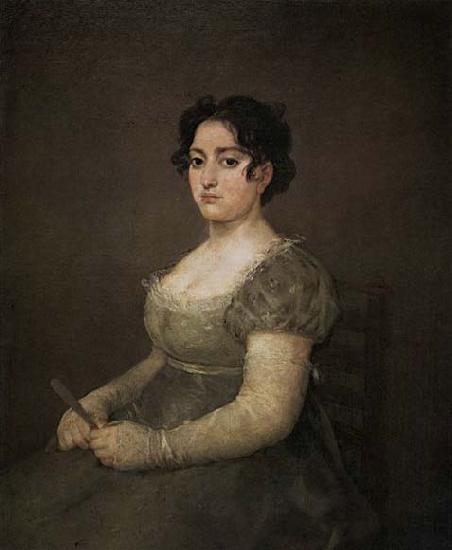 Francisco de goya y Lucientes Portrait of a Lady with a Fan oil painting image